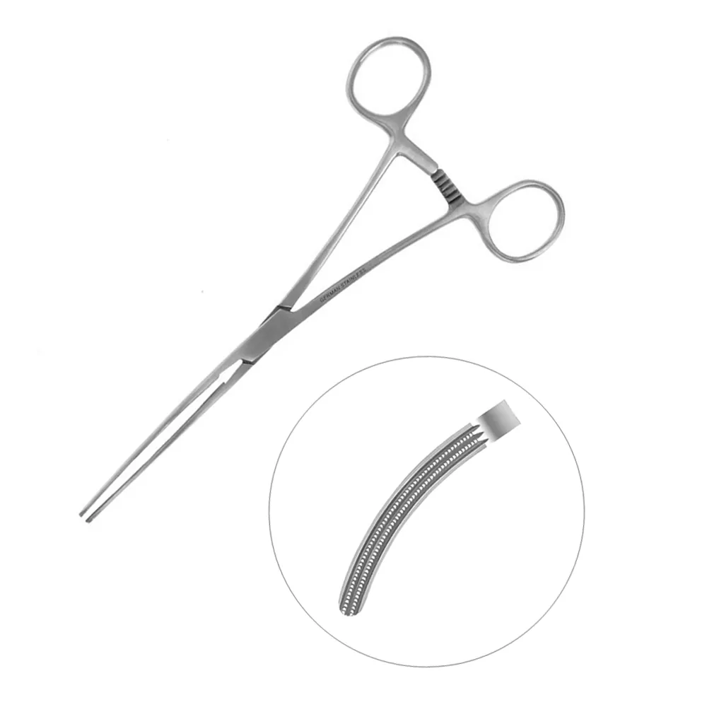 Doyen Atraumatic Forceps Elastic Blades Straight Curved 17.1cm General Surgery Instruments