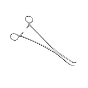 Reinhoff Swan Neck Clamp Serrated Curved 26.0cm General Surgery Instruments – surgivalley (SV-10-1071)