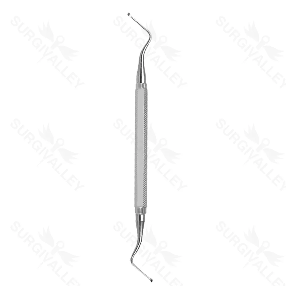 Surgical Curette Spoon Shape Oval Cl 87 Lucas Handle # 3 Implant Instruments