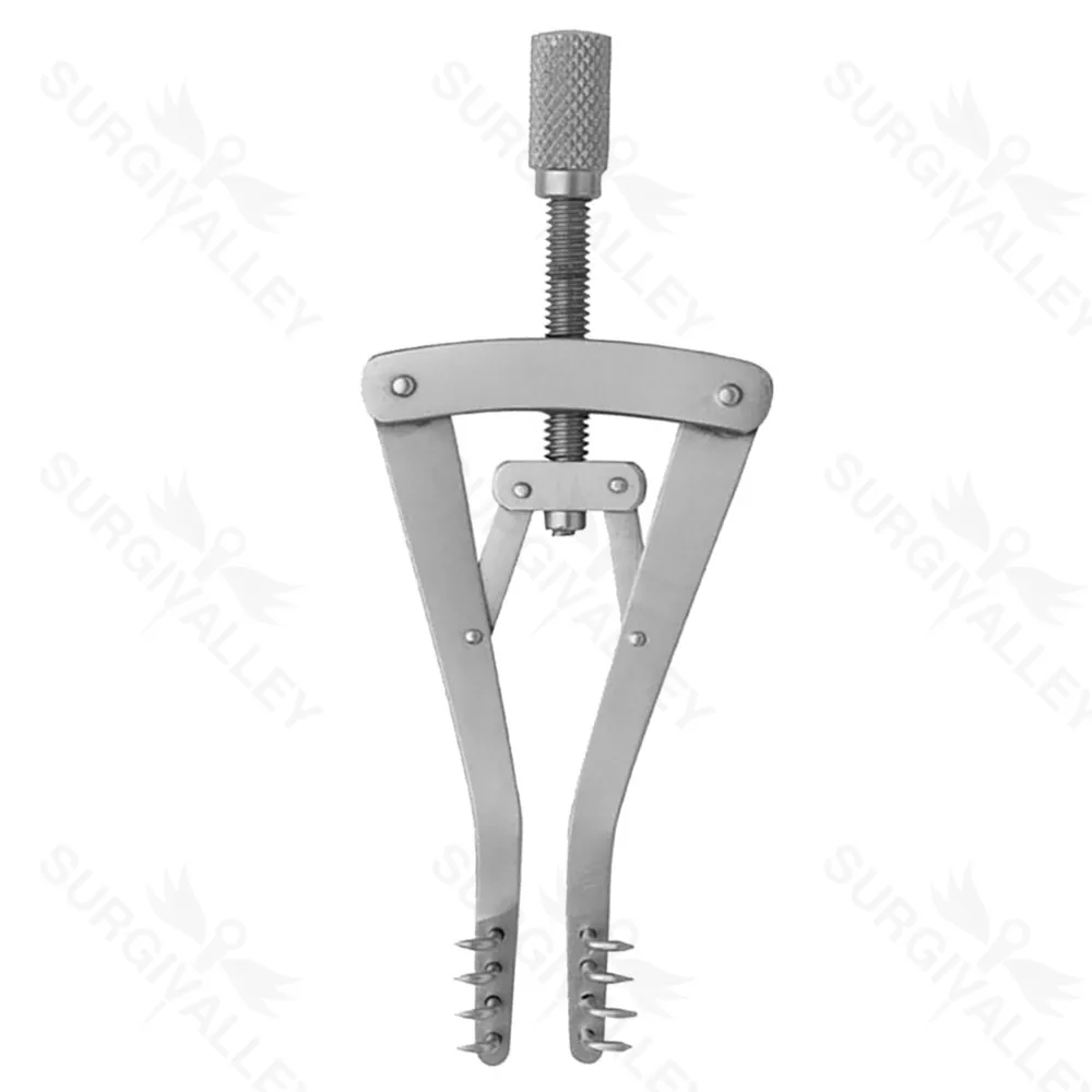 Alm Retractor 10 cm, 4X4 Teeth Retractors Plastic Surgery Instruments