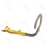 C Circular Ring Breast Retractor Fiber Optics Gold Plated Breast Retractors