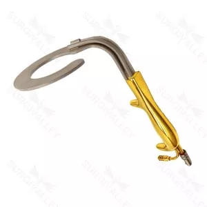 C Circular Ring Breast Retractor Fiber Optics Gold Plated Breast Retractors – surgivalley (SV-10-1591)