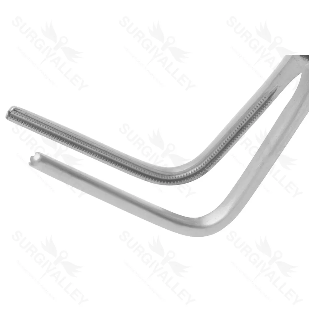 Lees Bronchus Clamp Angled 223mm Debakey Type Effective Jaw Surgical Clamp