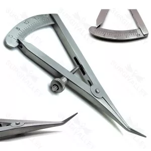 Angled Castroviejo Caliper 0 To 20 mm Dental Medical Stainless Steel Instruments – surgivalley (SV-10-2153)