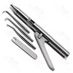 Dental Automatic Crown Bridges Remover Gun Kit Attachable 3 Points &amp; 1 Wrench Orthodontics Stainless Steel Instruments