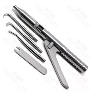 Dental Automatic Crown Bridges Remover Gun Kit Attachable 3 Points & 1 Wrench Orthodontics Stainless Steel Instruments – surgivalley (SV-10-2189)