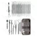 Dental Amalgam & Composite Restorative Tray Setup Stainless Steel Instruments Set Of 30 Pcs