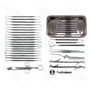 Dental Amalgam & Composite Restorative Tray Setup Stainless Steel Instruments Set Of 30 Pcs – surgivalley (SV-98-1009)