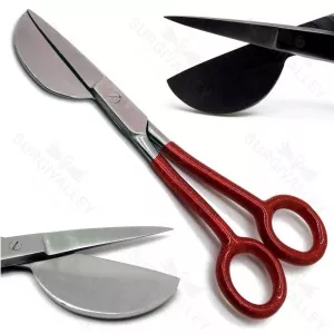 Duckbill Scissors 6" Carpet Nipping Working End 2" Repair Knife Stainless Steel Instruments – surgivalley (SV-10-2244)