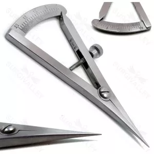 Straight Castroviejo Caliper 0 To 20 mm Dental Medical Stainless Steel Instruments – surgivalley (SV-10-2277)