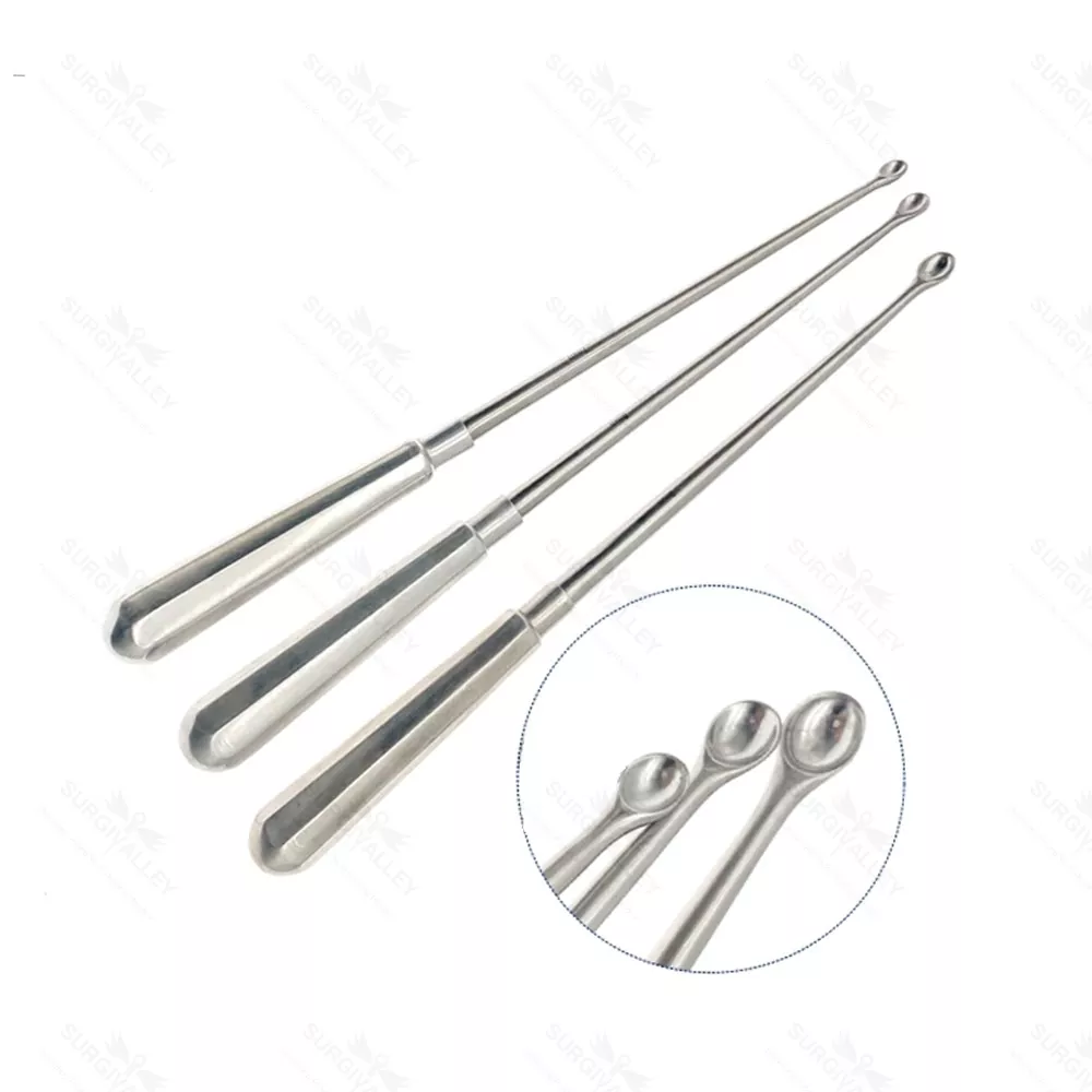 3 Pcs Set Bone Currette Spoon 13mm 16mm 19mm Veterinary Orthopedic Instruments