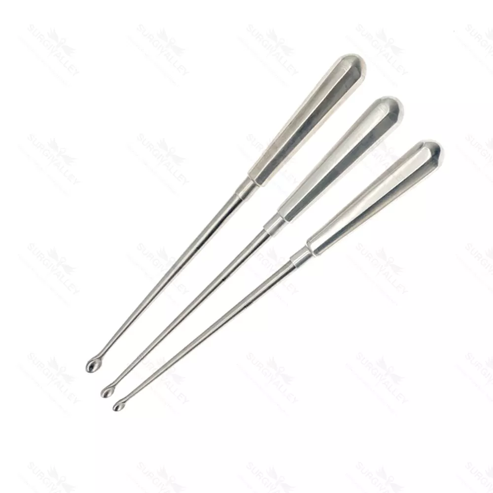 3 Pcs Set Bone Currette Spoon 13mm 16mm 19mm Veterinary Orthopedic Instruments