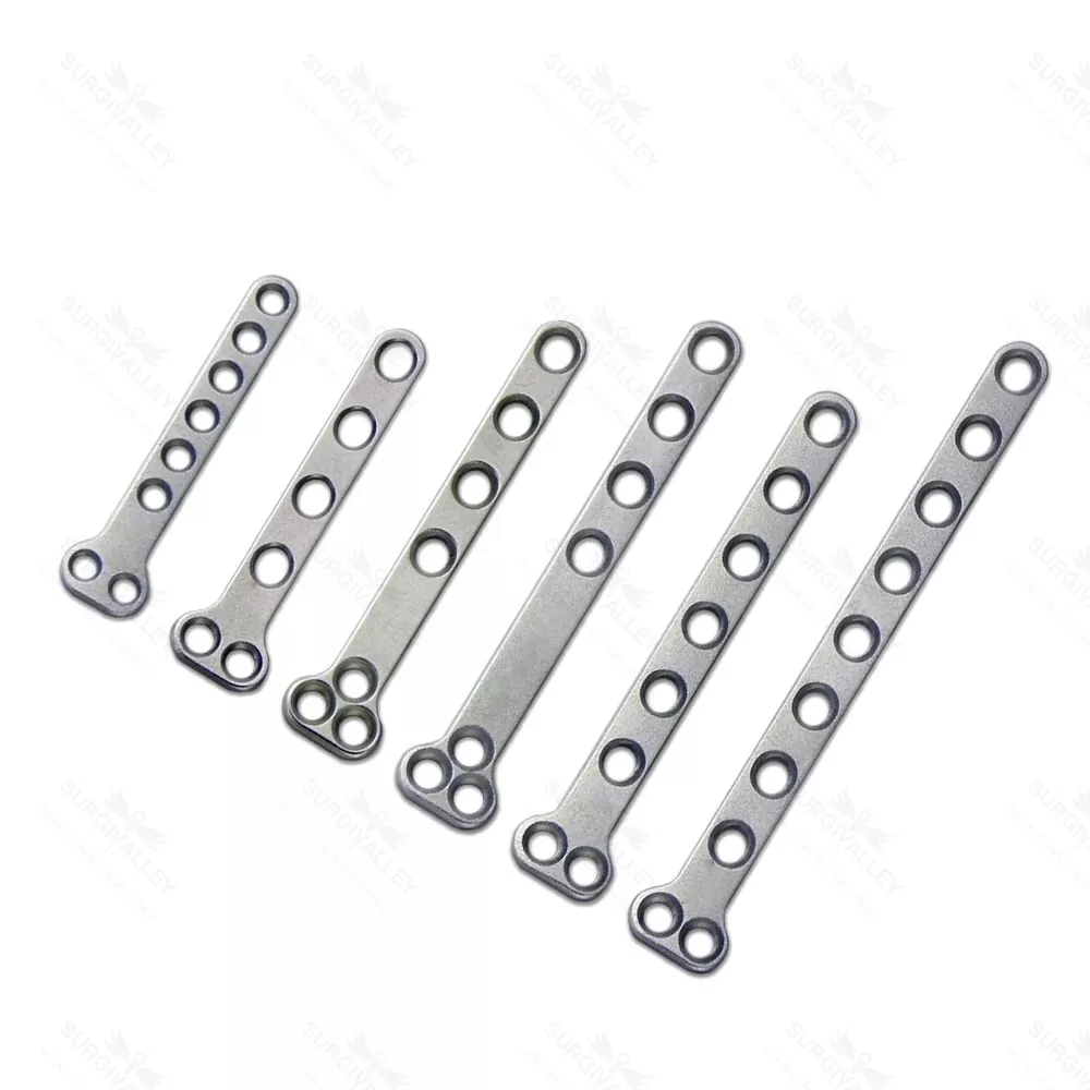 3.5mm Small T Locking Plate 2 to 8 Holes 6 Pcs Set Stainless Steel Orthopedic