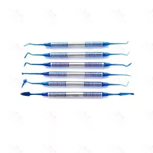 6 X Dental Composite Filling Instrument Set Titanium Coated Restorative Kit CE – surgivalley (SV-10-1556)