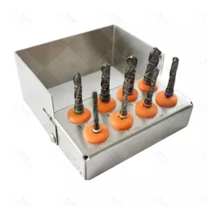 8pcs Dental Surgery Implant Drills Black Titanium Coated Hardened longer life CE – surgivalley (SV-10-1554)