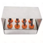 8pcs Dental Surgery Implant Drills Black Titanium Coated Hardened longer life CE