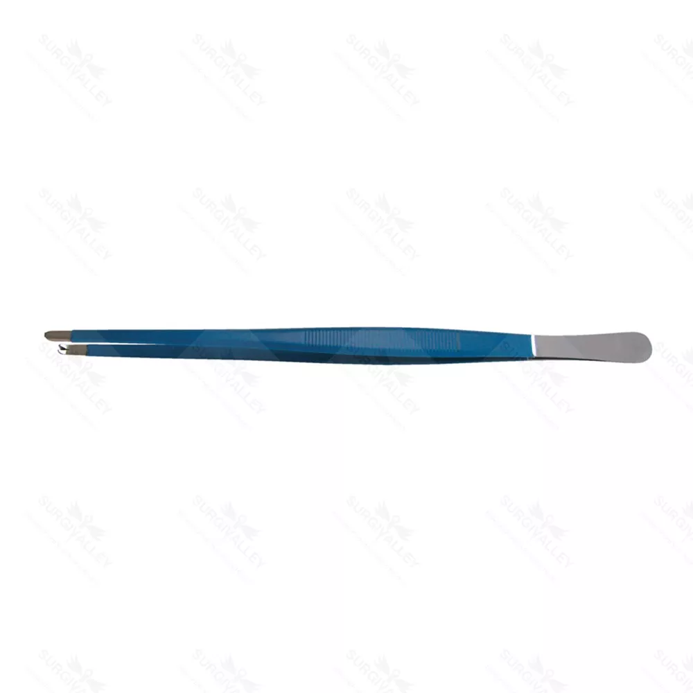 Blue Insulated Coated Leep Dressing Tissue Forceps 1x2 Obstetrics & Gynecology