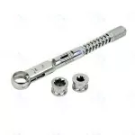 Dental Implant Torque Wrench Ratchet 10-40 Ncm 6.35mm Hex 4.0mm+4 Pcs Hex Driver