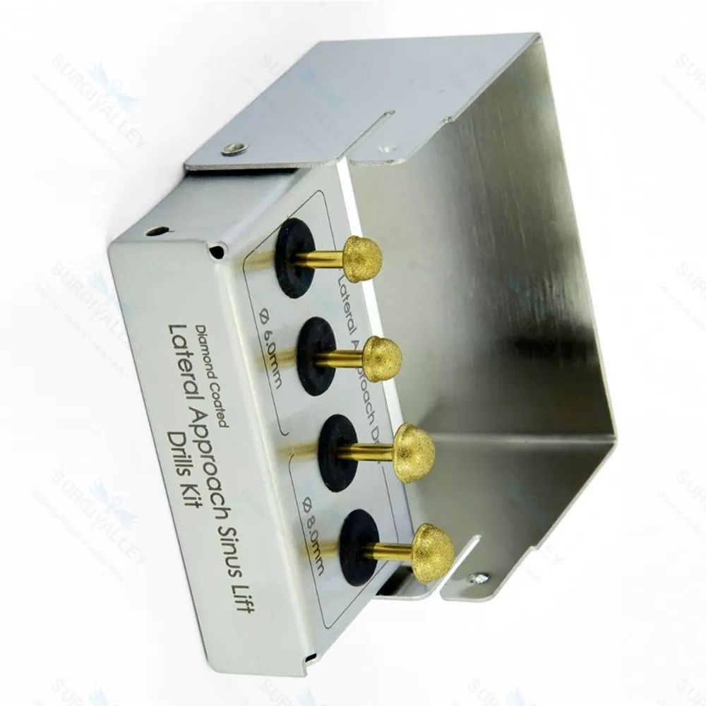 Dental Lateral Approach Drill Kit Sinus Lift Membrane Diamond Coated Burs CE