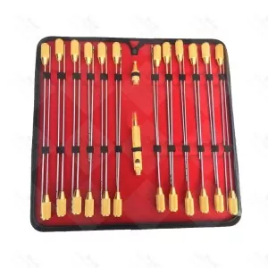 Liposuction Golden Color Set Of 12 PCs 2mm 15cm & 20cm Surgical Instruments – surgivalley (SV-10-1435)