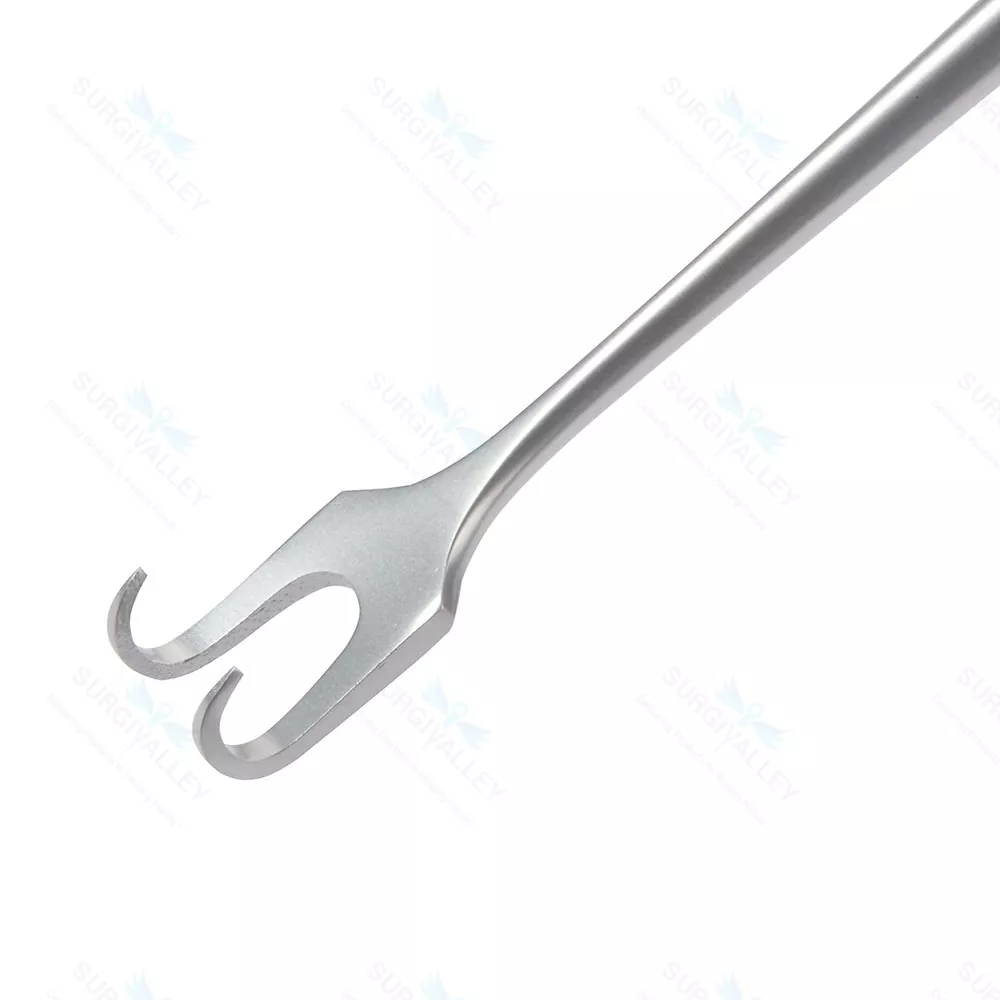 Mcindoe Skin Hook Double Prong Flat Metal Handle 9mm Wide 150mm General Surgery Instruments
