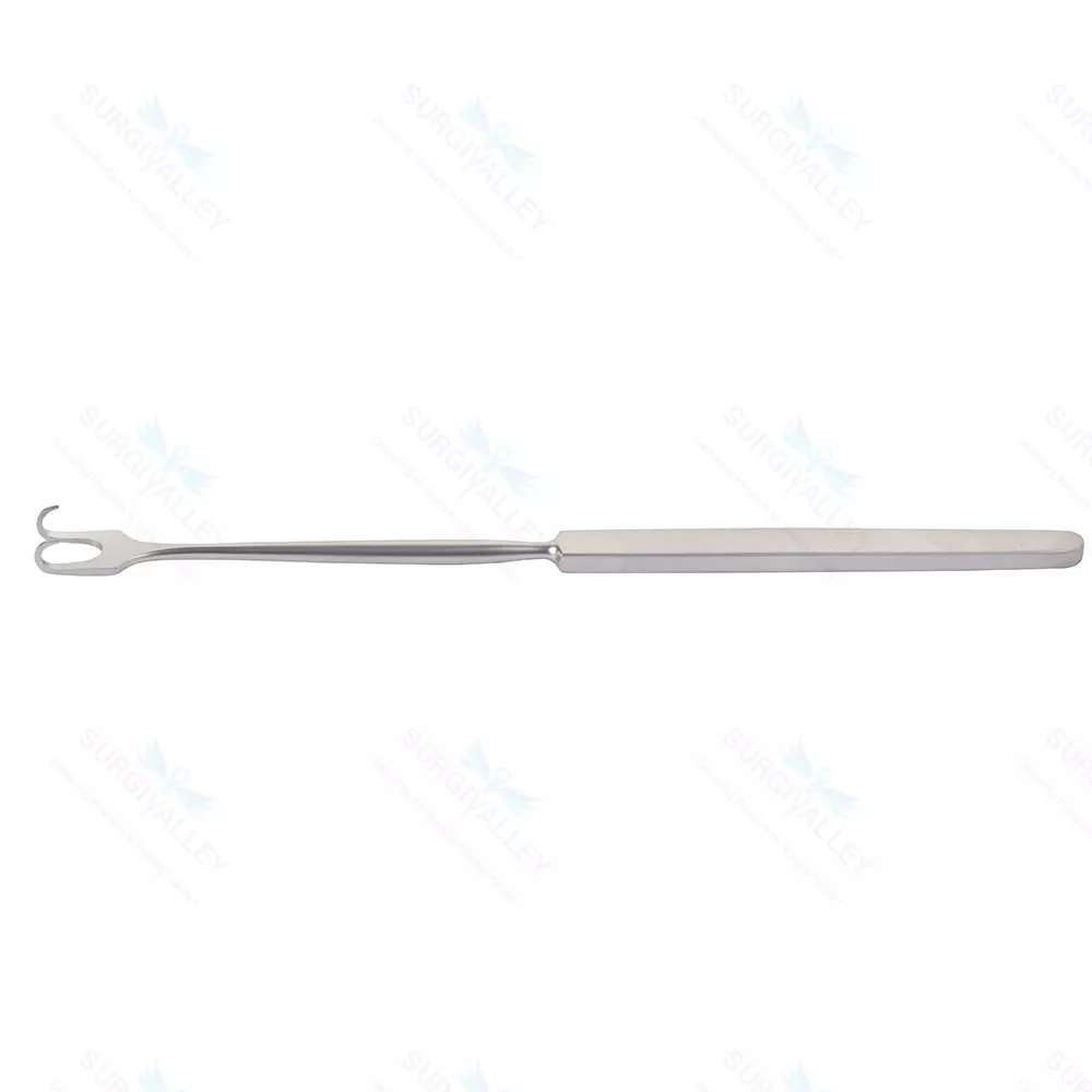 Mcindoe Skin Hook Double Prong Flat Metal Handle 9mm Wide 150mm General Surgery Instruments
