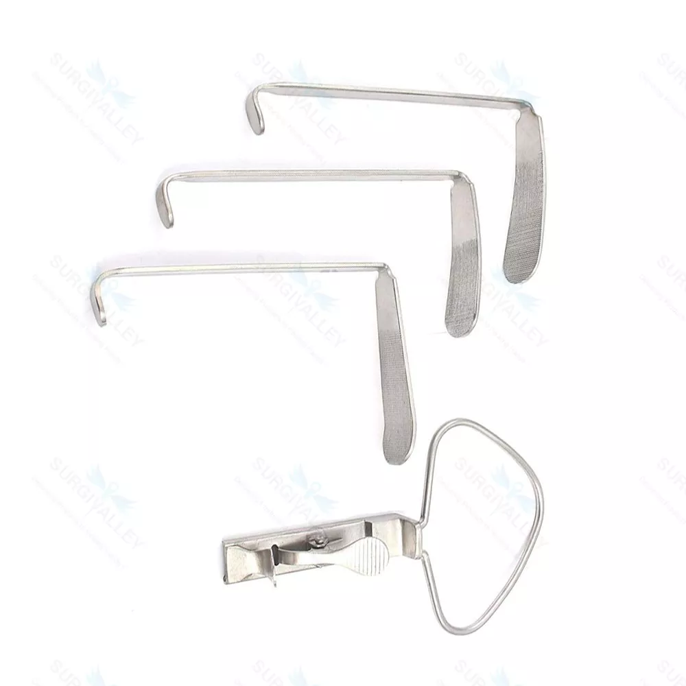 OR Grade McIVOR Mouth Gag Set With Blades #1 - 2 - 3 Dental ENT Instruments ZP