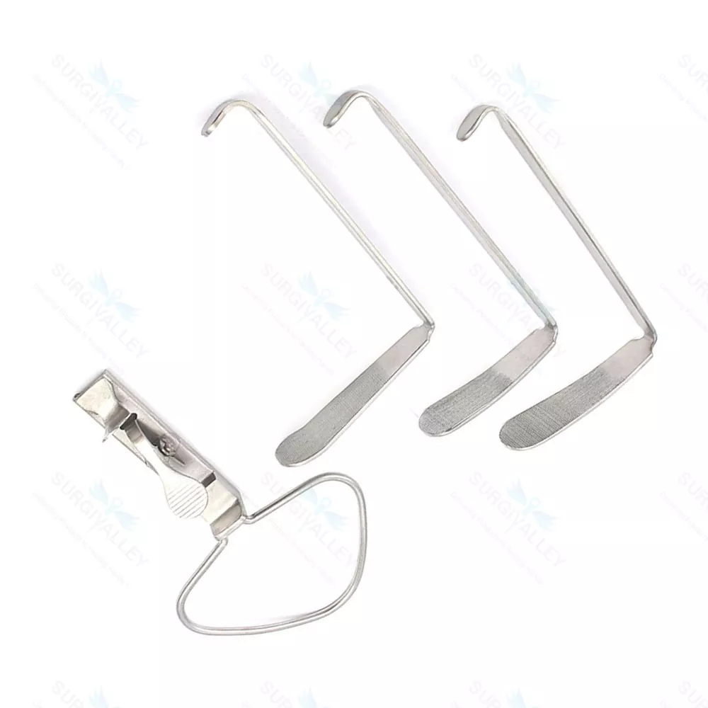 OR Grade McIVOR Mouth Gag Set With Blades #1 - 2 - 3 Dental ENT Instruments ZP