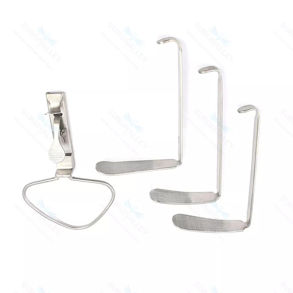 OR Grade McIVOR Mouth Gag Set With Blades #1 - 2 - 3 Dental ENT Instruments ZP