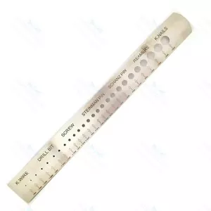 Orthopedic Measuring Gauge Scale for K-Wire, Drill Bit, Screw, Steinman Pin SS – surgivalley (SV-10-1378)