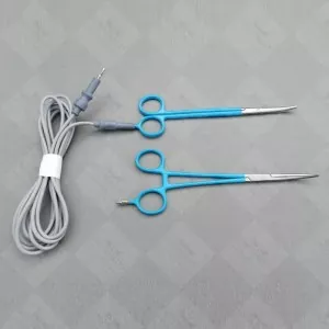 Monopolar Artery Forceps & Metzenbaum Scissor Curved With Silicon Cord 3 Meter – surgivalley (SV-10-1410)