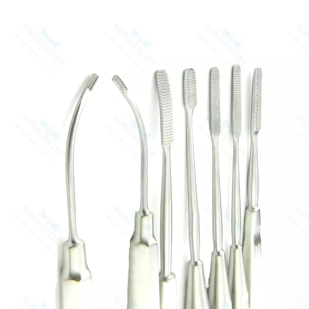 Set of 7 Nasal Rasp Rhinoplasty Nasal Nose Job Rasps Nasal Instruments CE NEW