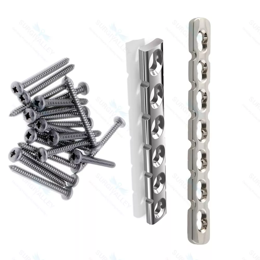 Reconstruction Plate 3.5mm 5 to 12 Holes 100 Pcs Screws 3.5mm