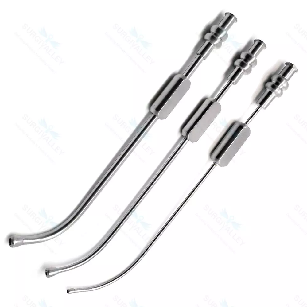 Sinus Cannula Suction Tube Surgical-ENT 4mm,3mm,2.5mm Set Of 3