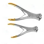 Tc Cannulated Pin And Wire Cutter 9" And 6" Gold End Orthopedic Instruments