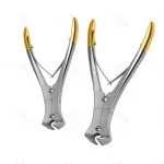 Tc Cannulated Pin And Wire Cutter 9" And 6" Gold End Orthopedic Instruments