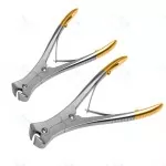 Tc Cannulated Pin And Wire Cutter 9" And 6" Gold End Orthopedic Instruments