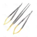 Set of 3 - Dental TC Castroviejo Micro Surgery Scissors 7" Needle Holder Forceps