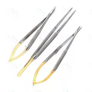 Set of 3 - Dental TC Castroviejo Micro Surgery Scissors 7" Needle Holder Forceps – surgivalley (SV-10-1333)