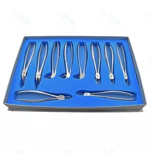 Tooth Extracting Forceps Kit of 10 Pcs light weight handle Dental Instruments – surgivalley (SV-10-1286)