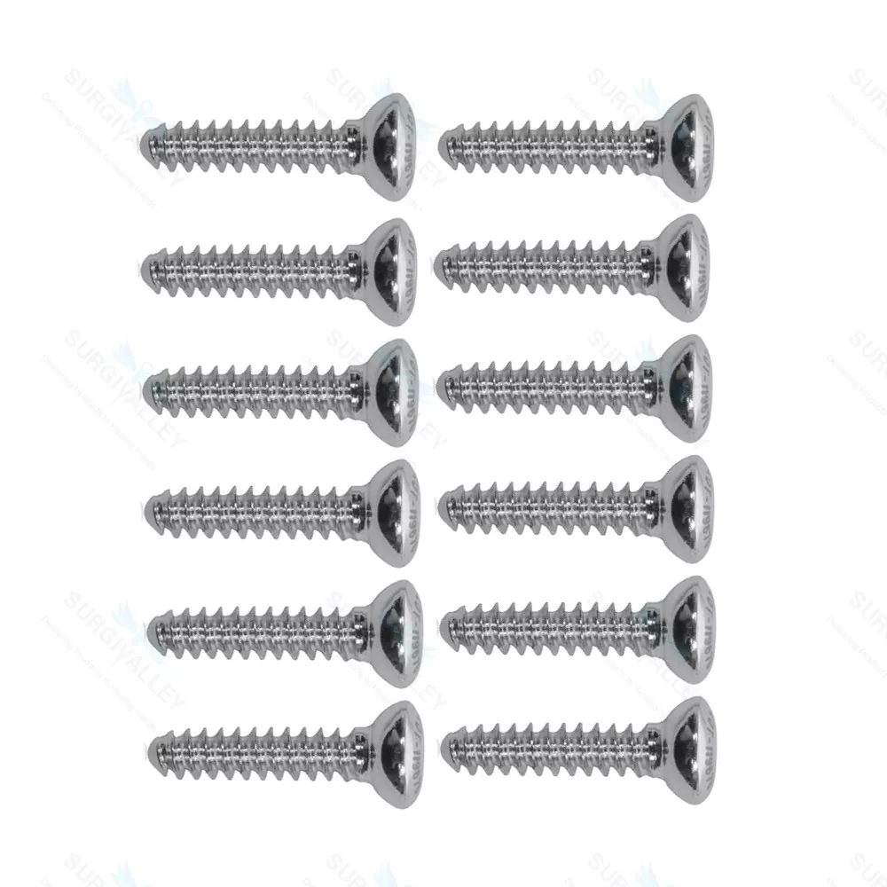 Veterinary 2.0mm Cortical Screw Self Tapping 140 Pcs Instruments Stainless Steel
