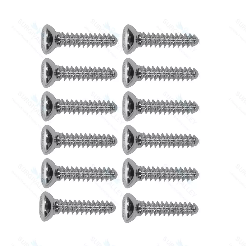 Veterinary 2.0mm Cortical Screw Self Tapping 140 Pcs Instruments Stainless Steel