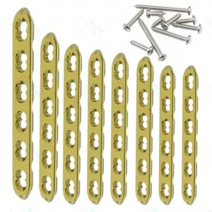 Veterinary LCP One Third 3.5mm Plate Set of 14pcs + Screw 100pc – surgivalley (SV-10-1269)