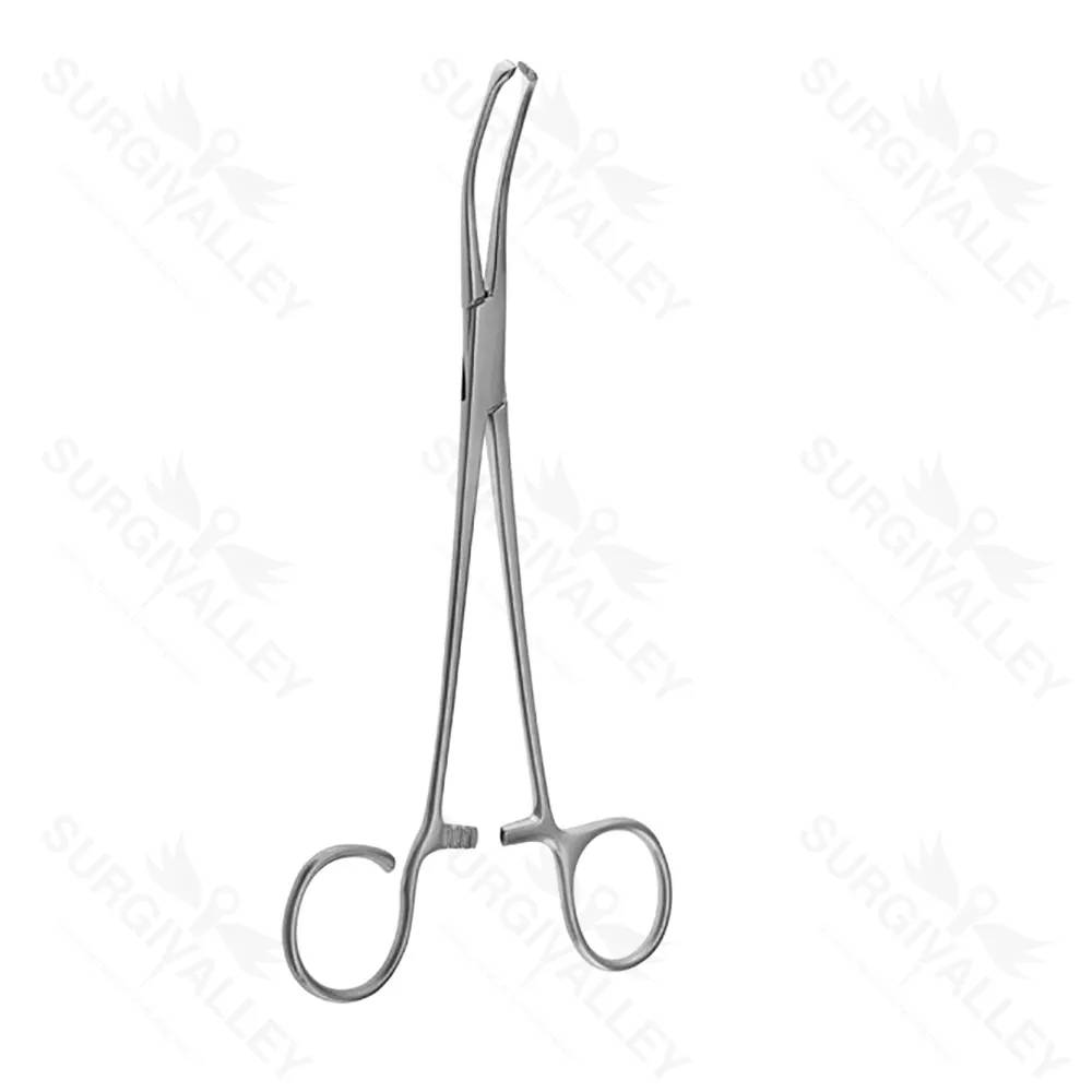 Single Use Disposable Allis Coakely Tonsil Clamp Curved One Open Ring 7 7/8 Inch