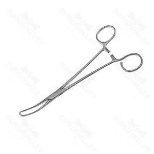Single Use Disposable Allis Coakely Tonsil Clamp Curved One Open Ring 7 7/8 Inch – surgivalley (SV-10-2533)