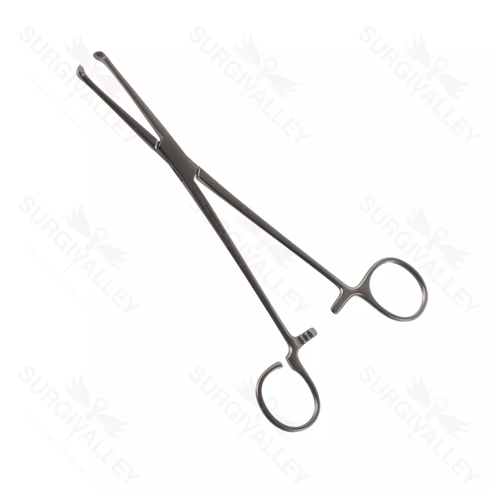 Single Use Disposable Allis Coakley Tonsil Clamp Straight One Open Ring 7 7/8 Inch