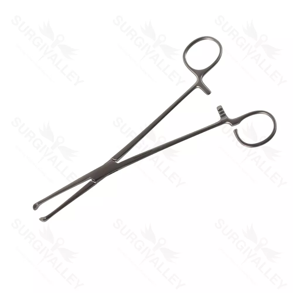 Single Use Disposable Allis Coakley Tonsil Clamp Straight One Open Ring 7 7/8 Inch