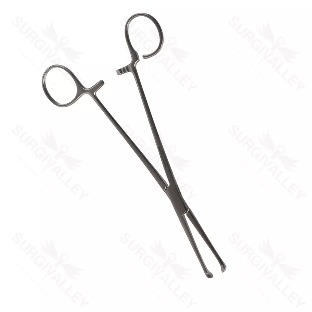 Single Use Disposable Allis Coakley Tonsil Clamp Straight One Open Ring 7 7/8 Inch