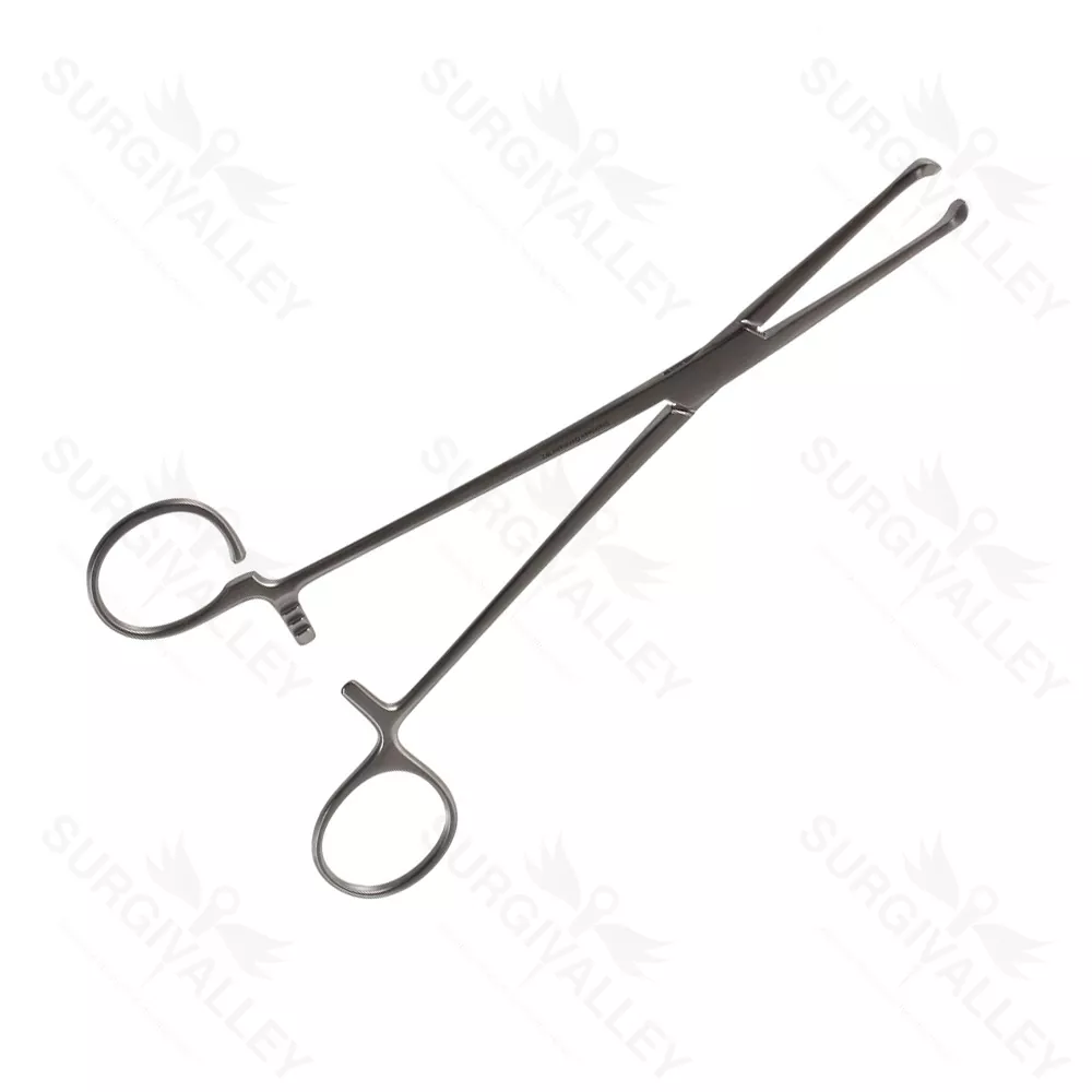 Single Use Disposable Allis Coakley Tonsil Clamp Straight One Open Ring 7 7/8 Inch