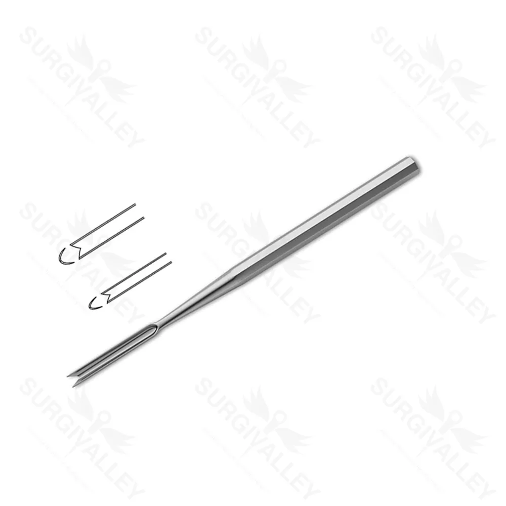 Ballenger Chisel 2mm V Shaped Cutting Edge Sharp Blade Round Handle 6 Inch